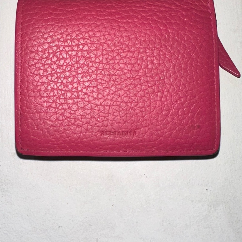 All Saints Pink Leather Wallet